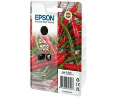 Tusz Epson Epson 503 - 4,6 ml - juodas - originalus - lizdinė plokštelė su RF / akustiniu aliarmu - rašalo kasetė - skirta Expression Home XP-5200, XP-5205, WorkForce WF-2960DWF, WF-2965DWF