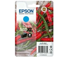 „Epson 503XL“ – 6,4 ml – XL – žydra – originali – lizdinė pakuotė su RF / garsiniu signalu – rašalo kasetė – skirta „Expression Home XP-5200“, „XP-5205“, „WorkForce WF-2960DWF“, „WF-2965DWF“ spausdintuvams