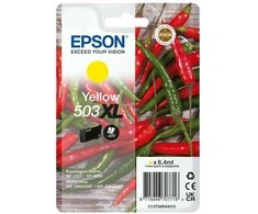„Epson 503XL Singlepack“ – 6,4 ml – XL – Geltona – originali – lizdinė pakuotė su RF / garsiniu signalu – rašalo kasetė – skirta „Expression Home XP-5200“, „XP-5205“, „WorkForce WF-2960DWF“, „WF-2965DWF“