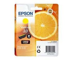 Epson Oranges C13T33444010 rašalo kasetė Originalus Geltona 1 vnt
