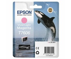 Epson T7606 rašalo kasetė, šviesiai purpurinė