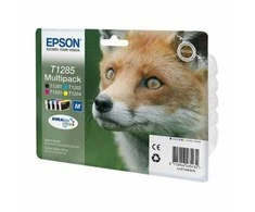 EPSON T1285 rašalo kasetė juoda ir trispalvė standartinė talpa 5,9 ml ir 3 x 3,5 ml 4 pakuočių lizdinė plokštelė be signalizacijos