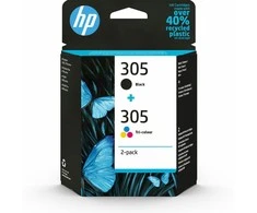 Hewlett Packard (HP) HP original ink 6ZD17AE#301, HP 305, blister pack, HP 2-pack DeskJet 2300, DeskJet 2710, DeskJet 2720, DeskJet