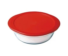 OCUISINE apvalus orkaitei atsparus indas su plastikiniu dangteliu, 26 cm