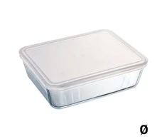 Karščiui atsparus indas su plastikiniu dangteliu Cook &amp; Šaldymas 27 x 23 cm 4 l PYREX