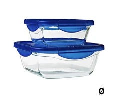Karščiui atsparus konteineris su dangteliu Cook &amp; Eiti 21,6 x 21,6 cm 1,9 l PYREX