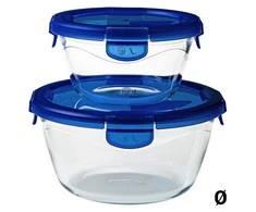 Karščiui atsparus konteineris su dangteliu Cook &amp; Eiti 15 x 8 cm 0,7 l PYREX