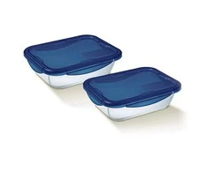 Padažinių rinkinys Pyrex Cook &amp; Go (2 pcs) Skaidrus Borosilikatinis stiklas
