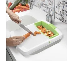 Pailginama pjovimo lenta trys viename su padėklu, indu ir nusausintuvu PractiCut InnovaGoods