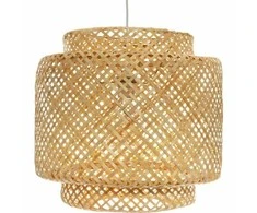 Atmosphera Lamp Pakabinamas šviestuvas LIBY su ažūriniu bambuko gaubtu, Ø 40 cm