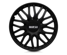 Sparco automobilio ratų gaubtai Rome 16 colių, juodi, 4 vnt. SPC1696BK