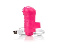 Rožinė The Screaming O Charged FingO Rožinė - Compact Finger Massager, 10 Modes