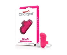 Rožinė The Screaming O Charged FingO Rožinė - Compact Finger Massager, 10 Modes