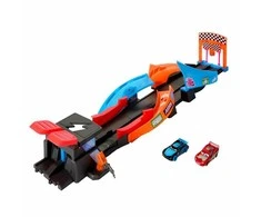 Mattel „Disney Pixar“ – „Cars Glow Racers“ pristatymas ir „Criss-Cross Glow Race“ žaidimų rinkinys (HPD80)