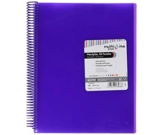 Papkė su skyriais Grafoplas Maxiplás Violetinė A4 Spiralė