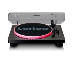 Patefonas Lenco LS-50LED, su spalvotu apšvietimu, juodas