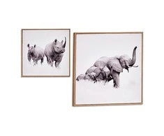 Plakatas Gift Decor Paveikslas Su rėmu gyvūnai Medžio drožlių plokštė (31 x 2 x 31 cm)