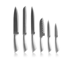 Peilių rinkinys su mediniu stovu Spartan InnovaGoods 7 Dalys