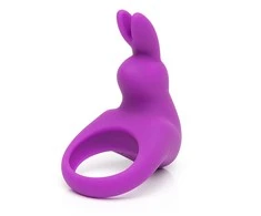 Happy Rabbit - Įkraunamas vibruojantis triušio penio žiedas Violetinė