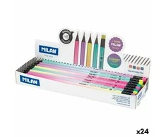 Milan HB apskritas pieštukas su saulėlydžio (24pc) MILNŲ guma