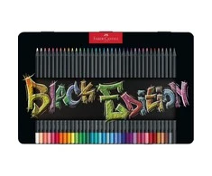 Faber-Castell - Spalvoti pieštukai Juodas Edition skarda (36 vnt) (116437)