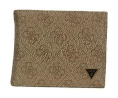 Guess, Vezzola, Textile Wallet, Small Billfold, SMVZLALEA20, Brown, For Men
