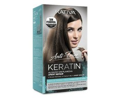 Kativa "Keratin Minkštinantis ir glotninantis" išlyginamasis be lygintuvo taisymo patarimų rinkinys 3 vnt