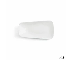 Plokščia lėkštė Ariane Vital Stačiakampis Keramikinis Balta (24 x 13 cm) (12 vnt.)