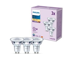 Signify Philips LED classic Lampa 50W GU10 Ciepła biel 355lm Sidabrinė 3er P