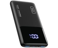 INIU P61-E1 45 W 10000 mAh itin plonas powerbankas su USB-C ir USB-A, juodas