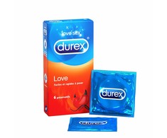 Durex Love Classic 6-Pack Lubricated Intimate Protection 52.5mm