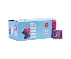 Adore Extra Sure 144-Pack Transparent Extra Strong Latex Protection