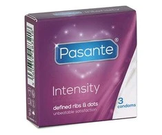 Pasante Healthcare Stimuliuojantys prezervatyvai, intensyvumas 3 vnt.