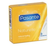 Pasante Healthcare Naturelle „Pasante“ natūralūs prezervatyvai, 3 vnt.