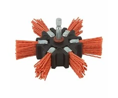 Nailoninis apvalus šepetys Wolfcraft 100x10 mm; HEX 1/4'' grubus