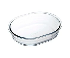 Orkaitei atsparus indas su dangčiu 25 x 20 x 6 cm ovalus OCUISINE