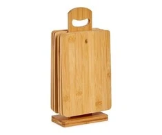 Vintage Coconut „Bigbuy Home“ bambukinės pjaustymo lentelės, 31x14cm, 6 vnt.
