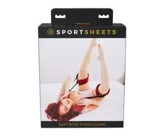 Sportsheets Sportiniai paklodės – šafrano šlaunų diržas