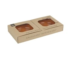 Excellent Houseware Keraminės formelės, 2 vnt., Ø15,5 cm, sudedamos, emaliuotas dugnas, tinka naudoti mikrobangų krosnelėje