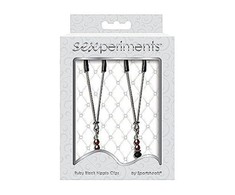 Cecotec S&amp;M - Ruby Juodas Nipple Clips