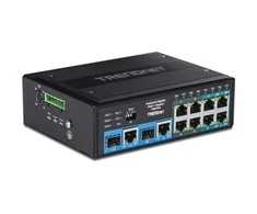 Šakotuvas Jungiklis TRENDnet TRENDnet jungiklis 10 prievadų pramoninis Gbit PoE++ Din-Rail
