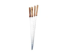 BBQ - iešmeliai iešmams su medine rankena, ilgis 38 cm (4 vnt.)