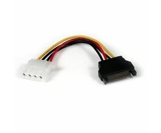 "StarTech Molex" - SATA, 0,15 m, kelių spalvų (LP4SATAFM6IN)