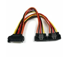 StarTech SATA 15 kontaktų – SATA 15 kontaktų x2, 0,15 m, daugiaspalvis (PYO2LSATA)