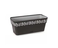 Stefanplast Self-watering planter Gaia Antracito Plastmasinis (13,3 x 12,3 x 29,3 cm)