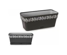 Stefanplast Self-watering planter Gaia Antracito Plastmasinis (13,3 x 12,3 x 29,3 cm)