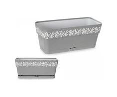 Stefanplast Vazonas OPERA GAIA lovelis su vand. rez. 2,75 L 30x13x12 cm pilka sp. 88701 STEF