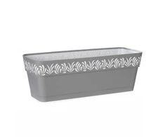Stefanplast Self-watering planter Gaia Pilka Plastmasinis (19 x 17 x 49,5 cm)