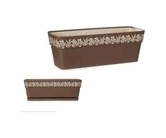 Stefanplast Self-watering planter Gaia Ruda Plastmasinis (19 x 17 x 49,5 cm)