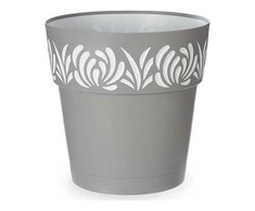 Bikuva.lt Vazonas OPERA GAIA su vand. rez. 11,8 L D30xH29 cm pilka sp. 88601 STEFANPLAST